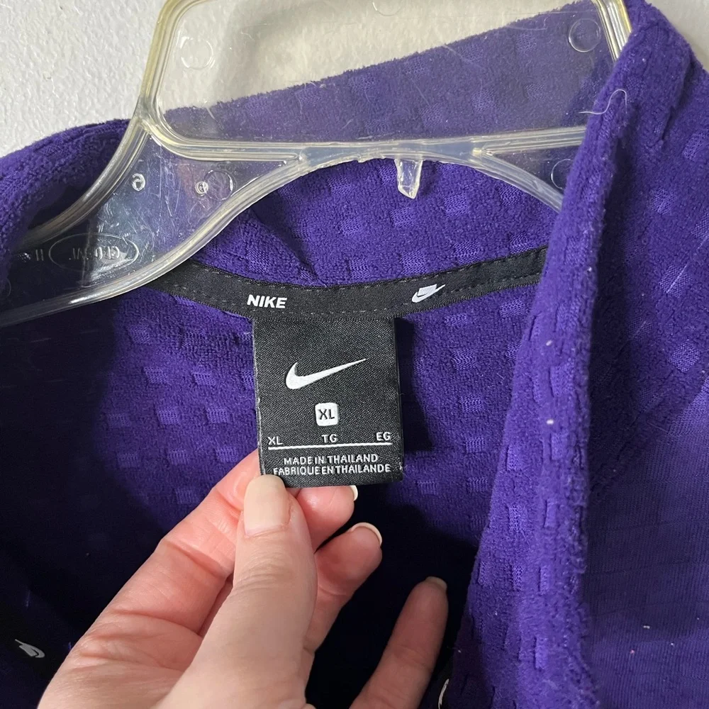 Nike Wild Run Therma Purple Half-Zip Pullover with Neon Accents size xl - Picture 4 of 9